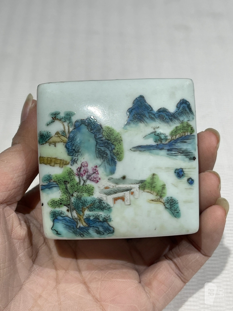 清代 粉彩文房瓷器一组十二件 - 图28